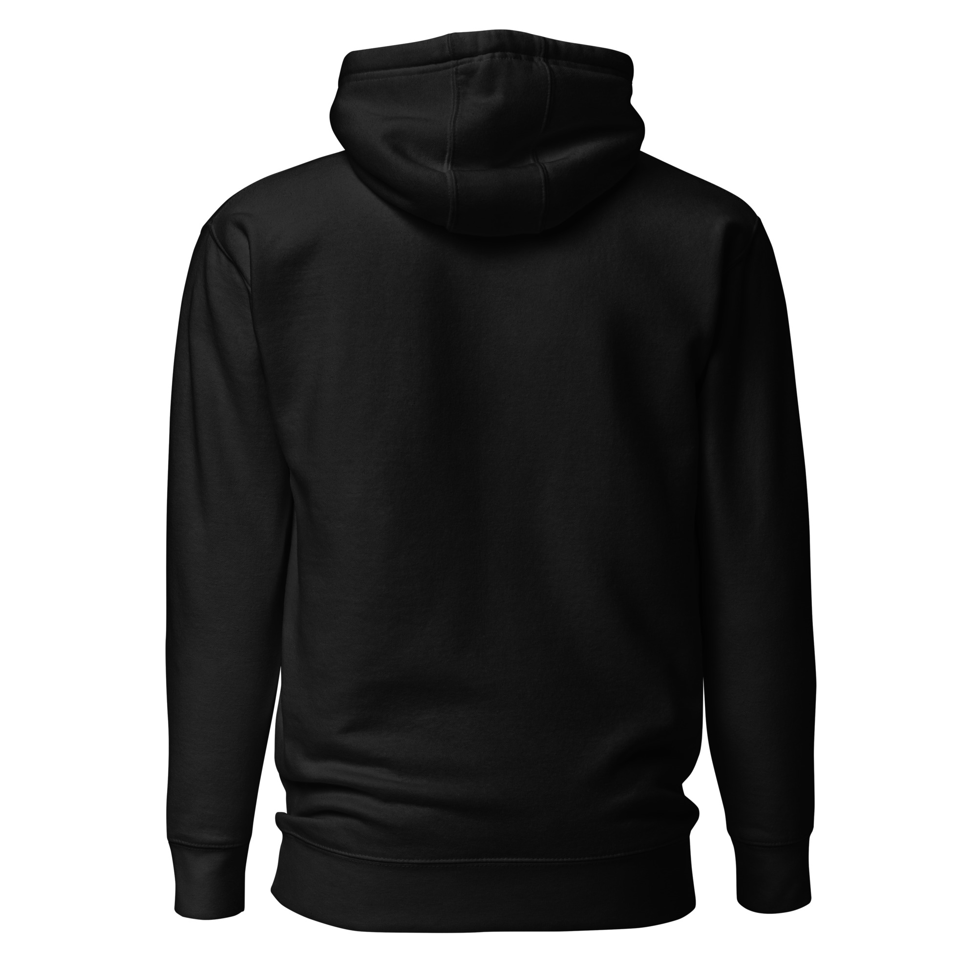 Black 3D Bunny Graphic Hoodie Back View