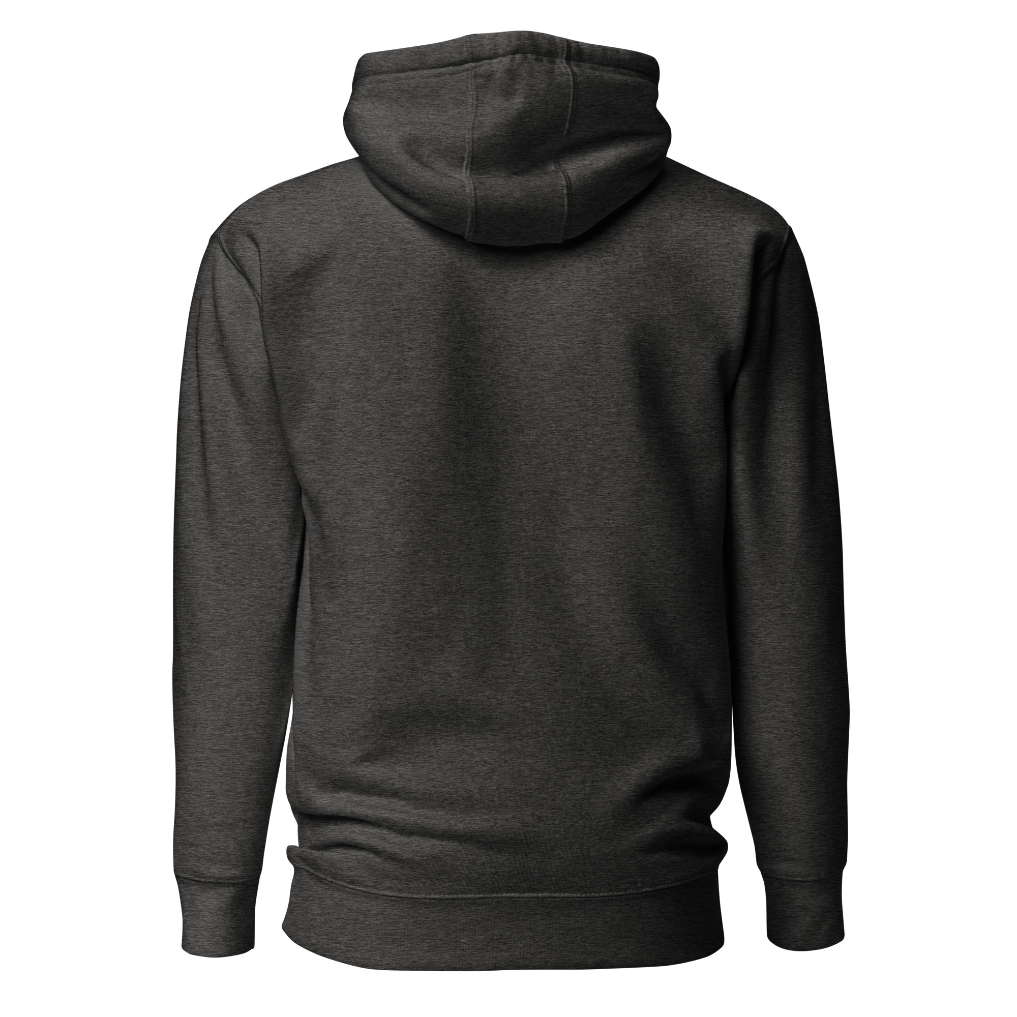 Charcoal Heather 3D Bunny Graphic Hoodie Back View
