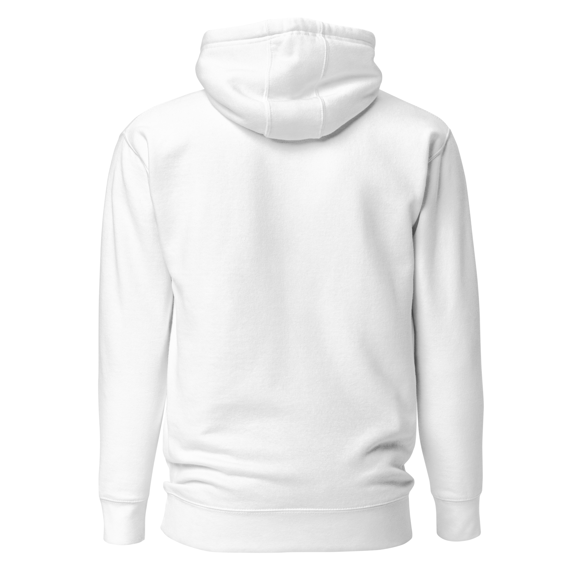 White Galactic Sandcastles Graphic Hoodie Back View
