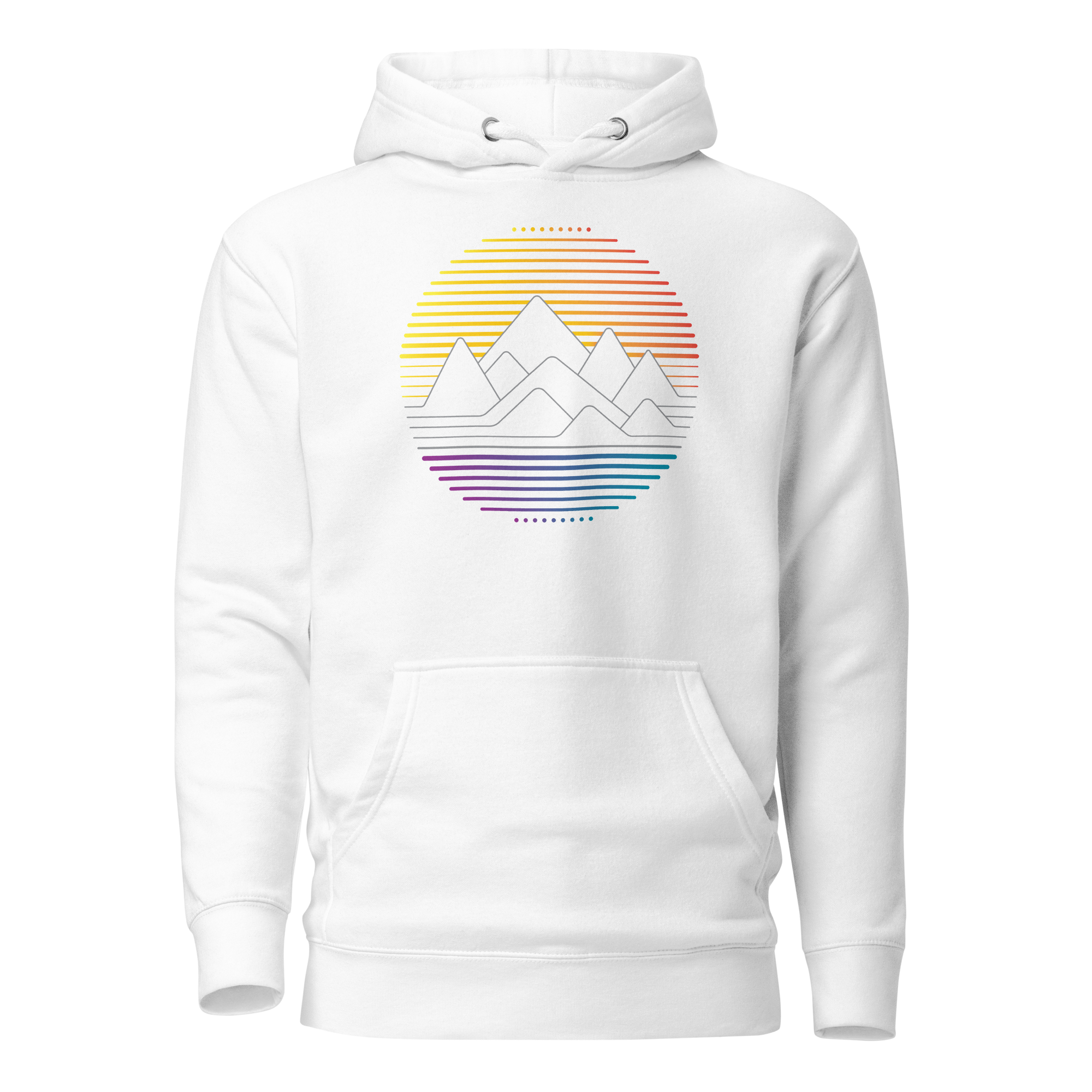 White Galactic Sandcastles Graphic Hoodie Front View
