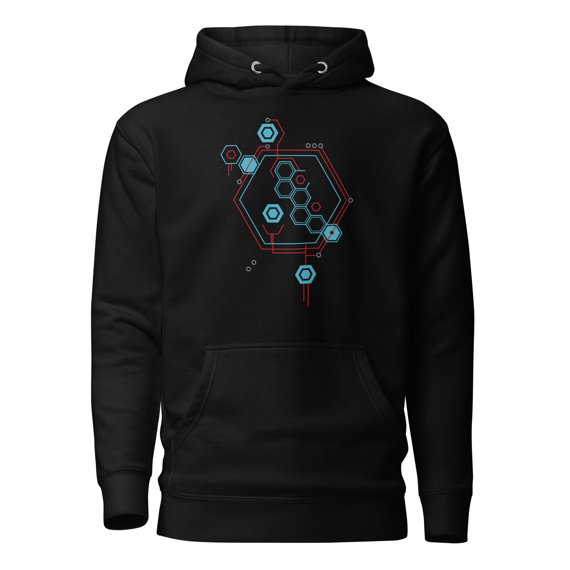 Black Roots Graphic Hoodie Front View