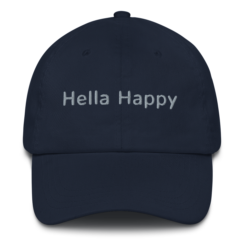 Hella Happy Dad Hat Grey